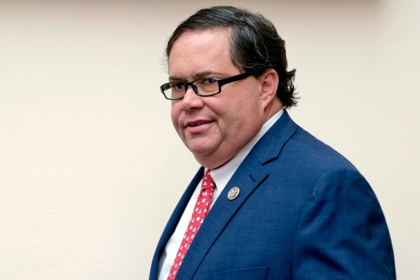 Rep. Blake Farenthold arrives for a House Committee on the Judiciary oversight hearing on Capitol Hill in Washington on Dec. 13, 2017. (AP Photo/Andrew Harnik, File)