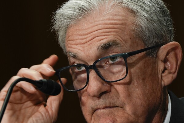 Federal Reserve Board Chairman Jerome Powell listens during a Senate Committee on Banking hearing, June 25, 2025, on Capitol Hill in Washington. (AP Photo/Julia Demaree Nikhinson, File)