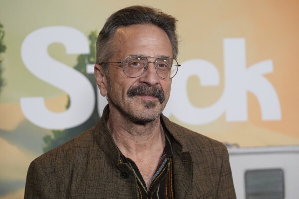 Marc Maron arrives at the premiere of "Stick" on Thursday, May 29, 2025, at AMC Century City 15 in Los Angeles. (AP Photo/Chris Pizzello, File)