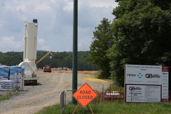Construction continues at the TRISO-X energy fuel fabrication facility Friday, June 27, 2025, in Oak Ridge, Tenn. (AP Photo/George Walker IV)