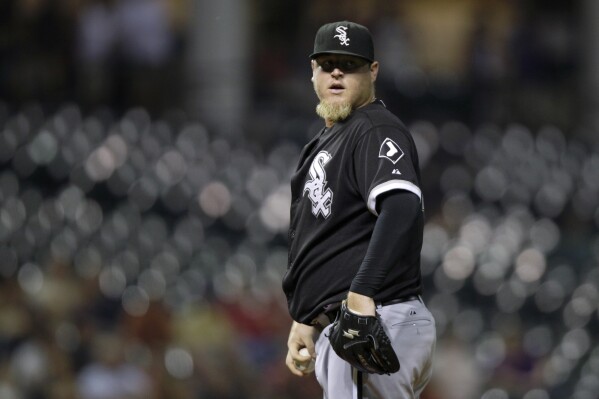 Chicago White Sox relief pitcher Bobby Jenks looks on during a baseball game against the Cleveland Indians, Aug. 30, 2010, in Cleveland. (AP Photo/Mark Duncan, File)