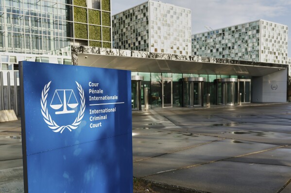 A general view of the exterior of the International Criminal Court at The Hague, Netherlands, March 12, 2025. (AP Photo/Omar Havana, File)