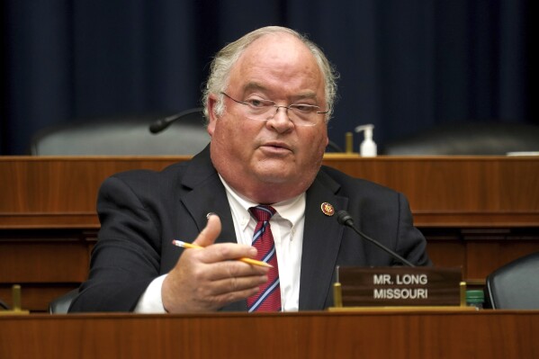 Rep. Billy Long, R-Mo., asks questions during hearing May 14, 2020, on Capitol Hill in Washington. (Greg Nash/Pool via AP, File)