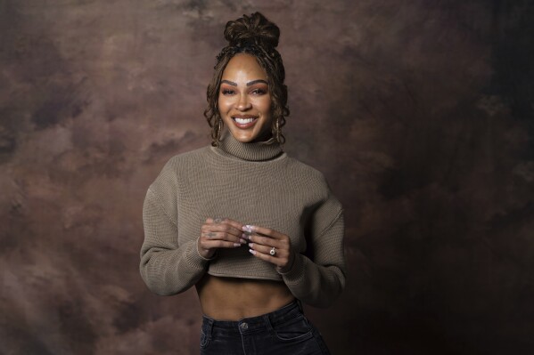 Meagan Good poses for a portrait on Thursday, Jan. 16, 2025, in New York. (AP Photo/Gary Gerard Hamilton)