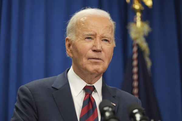 President Joe Biden speaks to the media in North Charleston, S.C., Jan. 19, 2025. (AP Photo/Stephanie Scarbrough, File)
